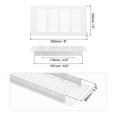 thumbnail image 2 of Unique Bargains 8 x 4 Pouces Couvercle de Ventilation de Porte, 1 Pcs Ventilation de Grille Robuste, 2 of 7