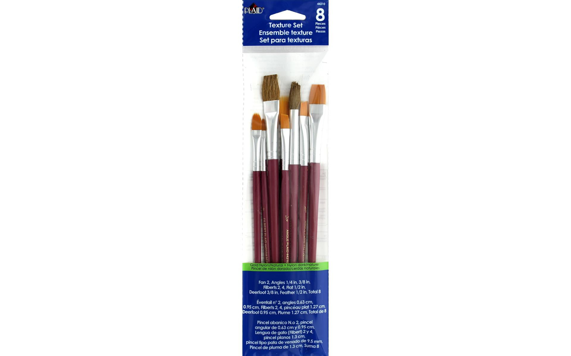 FolkArt 8 Piece Texture Paint Brush Set