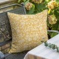 thumbnail image 3 of Throw Pillow Covers 16x16 Inch, Botanical Rose Decorative Pillow Cases for Couch Sofa Bed, Vintage Turmeric Yellow Floral Leaf Farmhouse Cotton Linen Square Home Decor Pillowcases with Hidden Zipper, 3 of 9