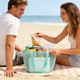 thumbnail image 6 of VVQ Beach Storage Net Bag, Seashell Storage Bag Handheld Beach Bag, Travel Tote for Beach Seaside Trips, Green, 6 of 6