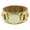 Gold Plated Gold, variant on Men Women Monogram Blank Wrap Bracelet Leather Cuff Engraved Round Snap Bracelet