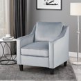 thumbnail image 2 of Milo Contemporary Velvet Club Chair, Gray and Dark Brown, 2 of 8