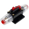 thumbnail image 2 of OUSITAID Circuit Breaker Resettable Fuse Holder with Manual Reset Switch12-48V DC Circuit Breaker Switch Safe Car Audio Inline Circuit Breaker Holder for Car Truck Bus RV Boat (Black/20A), 2 of 5