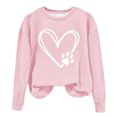 thumbnail image 2 of Fznquz Crewneck Sweatshirts Women Graphic Fall Winter Pink Long Sleeve Sweatshirts Casual Trendy Fall Fashion, 2 of 4