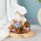 thumbnail image 1 of Adornos de Pascua de Madera: Conejos, Huevos de Pascua, Estilo Floral, Decoración Bucólica para El Hogar, Decoración de Escritorio., 1 of 6