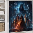 thumbnail image 5 of 4 Pcs Shower Curtain Set Darth Vader Shower Curtain with 12 Hooks, Non-Slip Rugs,Toilet Lid Cover And Bath Mat for Bathroom Decor, 5 of 8