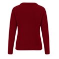 thumbnail image 6 of Womens V Neck Sweaters Lapel Long Sleeve Casual Soft Cozy Cable Knitted Sweater Pullover Solid Color Comfy Sweater Tops Womens Clothes, 6 of 6
