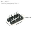 thumbnail image 2 of Uxcell DIP IC Chip Socket Adapter Round Pin 14P 2.54mm Pitch IC Socket for PCB Board Chip, 6 Pack, 2 of 7