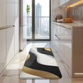 thumbnail image 4 of Black White Marble Gold Wave Pattern Kitchen Rug Mat,Kitchen Runner Rugs Non Skid Washable,Decorative Kitchen Floor Mats for Kitchen,Sink,Laundry,17"x47.2", 4 of 7
