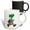 Multicolor, variant on 3drose, Funny Cute Green Tree Frog Hiking and Camping Nature Cartoon, 11oz Two-tone Black Mug