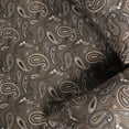 thumbnail image 6 of Superior 4-Piece Retro Charcoal Paisley Cotton Flannel Sheet Set, Full, 6 of 6