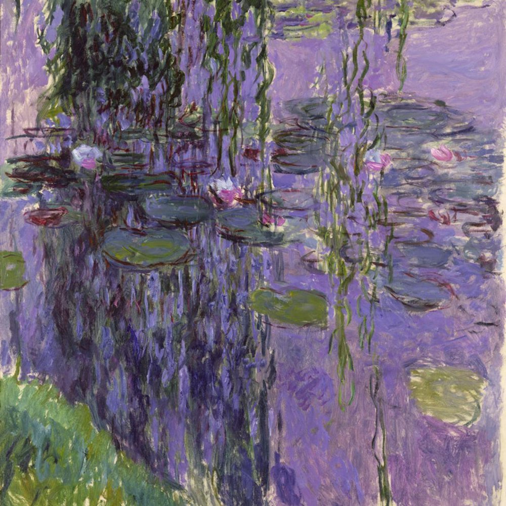 Nympheas, 191619 Purple Impressionist Water Lilies Painting Print Wall Art By Claude