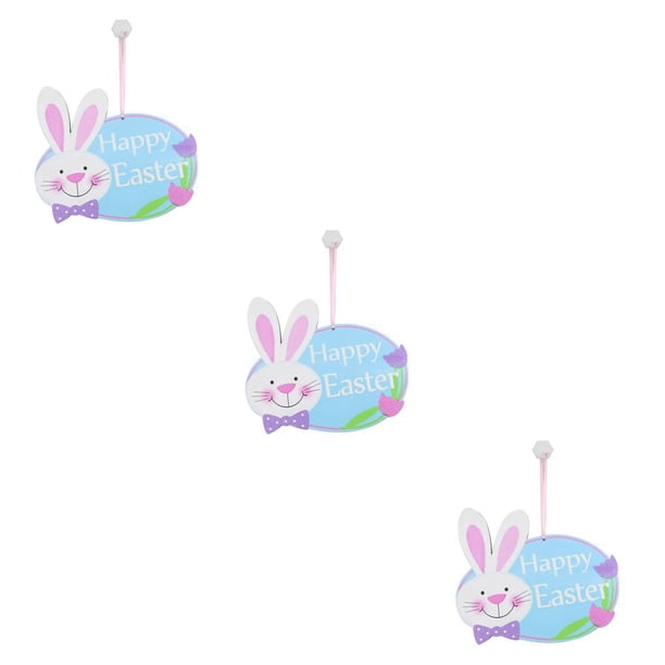 Billuyoard 1 Juego de decoraciones para el hogar, letrero de contrachapada para exteriores, coronas, decoración de puertas de huevo, adornos, JM00294 3piezas Billuyoard CBP220972
