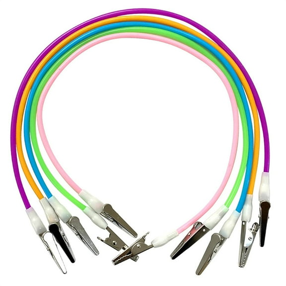 Duslogis 5 Pcs Dental Bib Clips,Silicone Napkin Clip Bib Holders with Colorful Silicone Lanyard and Stainless Steel Clip(Multicolor)