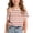 Z167 Orange, variant on Mifsaly Kids Girls Cold Shoulder Tops Striped Short Sleeve T-Shirts Comfortable Off The Shoulder Casual Summer Tee Blouse