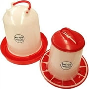 COMBO MEDIUM RITE FARM PRODUCTS 1.6 GAL & 6.6LB WATERER & FEEDER CHICKEN POULTRY