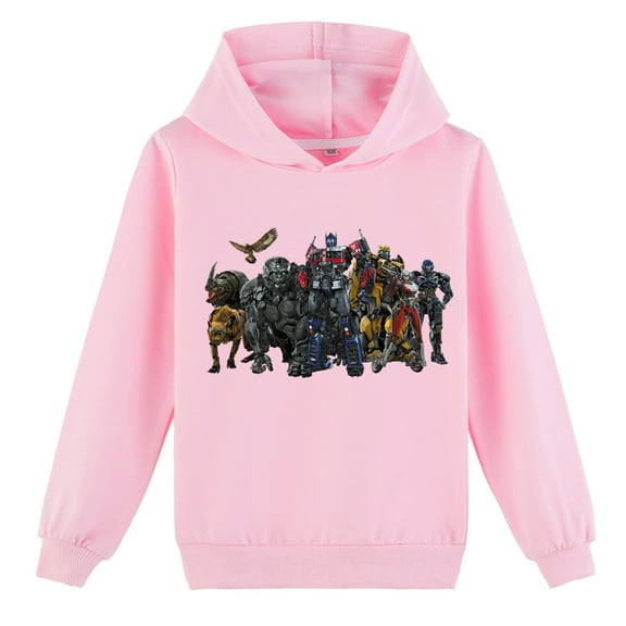 Boys Girls Sweatshirt witn a Hood Kids Transformers Hoodies Pullover Sweatshirt Tops for Children's