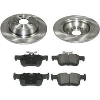 Rear Ceramic Brake Pads and Rotor Kit - Compatible with 2013 - 2020 Ford Fusion 2014 2015 2016 2017 2018 2019
