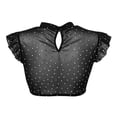 thumbnail image 4 of OOOUM Kids Mesh T-Shirt Crewneck Solid Color Short Sleeve Layering Tees Lightweight Classic Fit Casual Tops Black 3-4 Years, 4 of 6