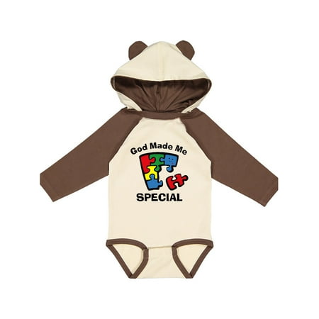 

Inktastic Autism God Made Me Special Gift Baby Boy or Baby Girl Long Sleeve Bodysuit