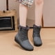 thumbnail image 5 of Botas Plataforma Tobillo para Mujer Zapatos Invierno Antideslizantes Piel Sintética para Exteriores (Gris 37), 5 of 8