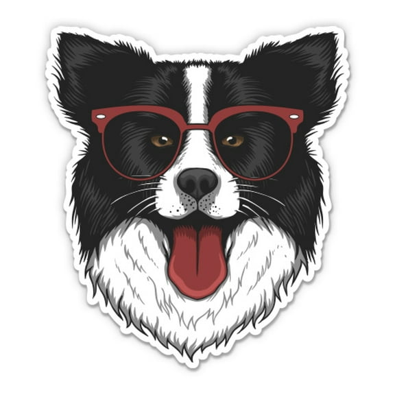 Border Collie Cute Smart Dog - 3" Vinyl Sticker - For Car Laptop Water Bottle Phone - Waterproof Decal