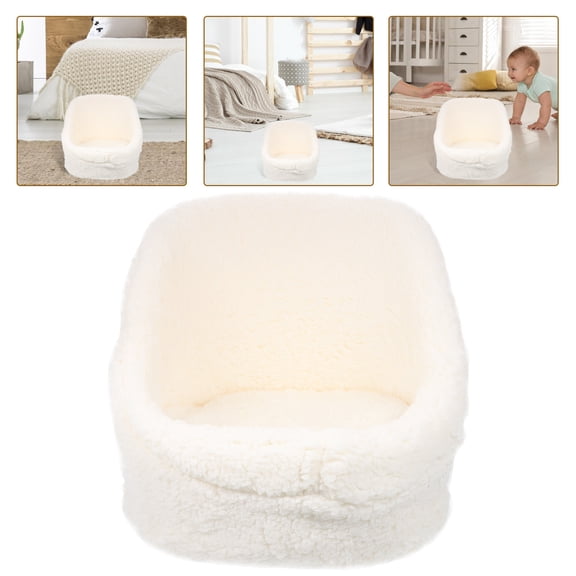 LOLIPPYY White Fabric Photo Seating Prop Set for Photography Sessions, Photo Shoot Accessories and Studio Use