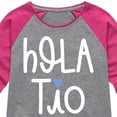 thumbnail image 3 of Instant Message - Hola Tio - Toddler & Youth Girls Raglan Graphic T-Shirt, 3 of 5