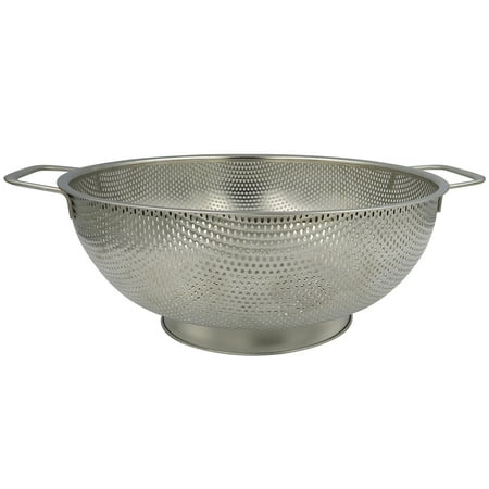 Evelots Colander/Drainer/Sifter-Stainless-Micro Perforated-Large Base-5 QUARTS