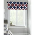 thumbnail image 5 of Navy Blue Dark Maroon Morocco Geometry Window Treatment Panel for Living Room Bathroom BedroomColor Blocks Retro Abstract Art Window Treatment Drapes for Bedroom Laundry Room Farmhouse 42x18in, 5 of 8