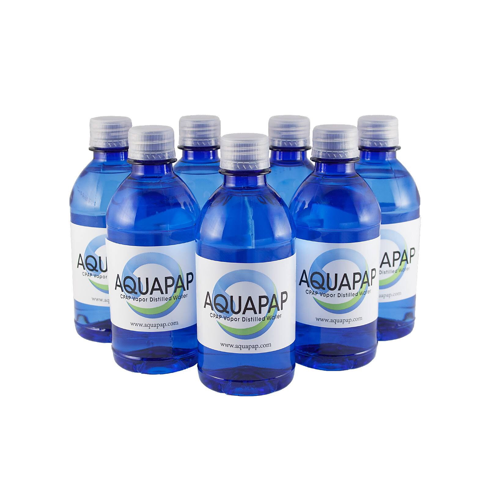 AQUAPAP Distilled Water 12 Ounce 8 Pack for CPAP and Health 12 nites