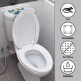 thumbnail image 3 of COEQINE Toilet Lid Dust Cover 2 Piece Set Fits Most Tanks & Lids, Elastic Bottom Machine Washable Breathable Toilet Cover Set, Daisy Floral Blue Butterfly Gray, 3 of 7