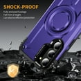 thumbnail image 7 of Designed for Samsung Galaxy S23 Plus Armor Case with Camera Cover Stand, Shockproof Protection Compatible with MagSafe Rugged Case Cover for Galaxy S23 Plus, Support Car Magnetic Holder - Purple, 7 of 7