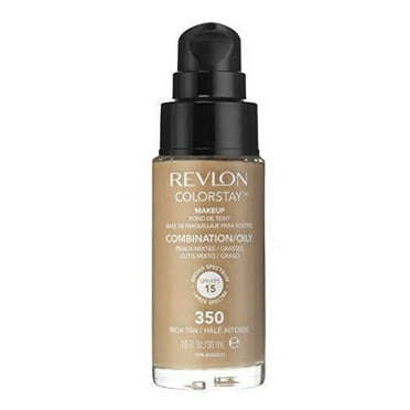 revlon colorstay pump liquid foundation combination/oily, 350 rich tan