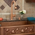 thumbnail image 3 of Copper Pull Out Kitchen Faucet, Single Level Solid Brass Kitchen Sink Faucets with Pull Down Sprayer, 3 of 6