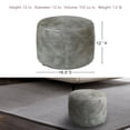 thumbnail image 3 of Funda de puf Thgonwid de piel sintética sin relleno, 42 x 32 cm, color gris, 3 of 8