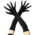 thumbnail image 5 of Disfraz de Halloween, guantes con forma de pata, uñas largas, guantes negros para fiesta, garras de gato, accesorio de Halloween, guante con garras de lobo, disfraz de Cosplay, 5 of 5