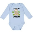 thumbnail image 3 of Inktastic Cute Sloth I Love My Grammy with Green Leaves Boys or Girls Long Sleeve Baby Bodysuit, 3 of 5