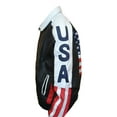 thumbnail image 2 of Men's Designer Leather Bomber U.S.A Patriotic Flag Genuine Leather Jacket SouthBeachLeather, 2 of 6