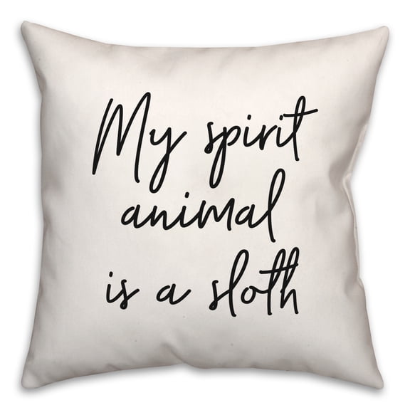 Creative Products Sloth 18x18 Spun Poly Pillow