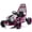 Rose Pink, variant on 360° Drift Mode 24V 400W Kids Electric Go Kart with Roll Cage, 7.5 MPH Speed, Rear Suspension, EVA Tires, 5-Point Harness, Bluetooth Music for Ages 6-12 -Blue