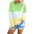 thumbnail image 4 of Women Casual Long Sleeve  Neck Colorblock Sweatshirts, 4 of 5
