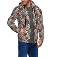 thumbnail image 2 of Honeii Leopard Print Rose Print Hoodies for Men, Pullover & Full Zip, Breathable Zip up Hoodie, Sweatshirt-Large, 2 of 5