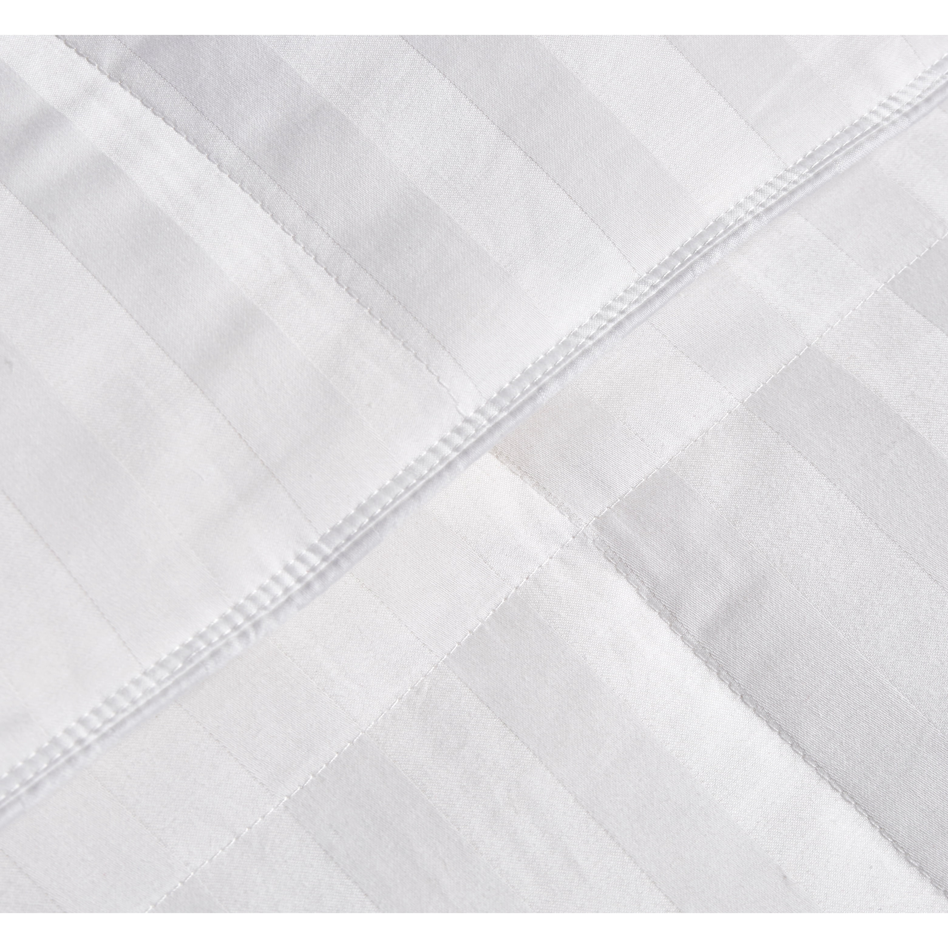 Supreme 350 Thread Count Damask Stripe White Down Pillow-Soft