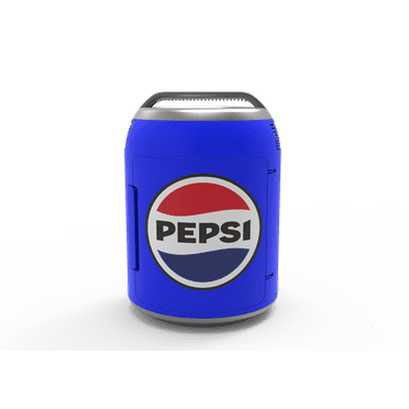 Pepsi Portable 6-Can Mini Personal Fridge Cooler, Beverage Shaped, Blue