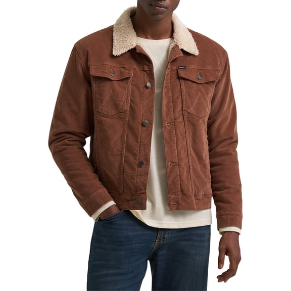 Wrangler® Men's and Big Men's Sherpa Lined Regular Fit Trucker Jacket, Sizes S-2XL