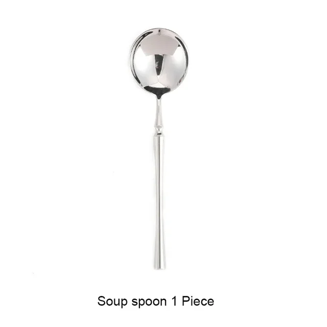 Cubiertos de lujo de acero inoxidable 18/10 de plata brillante, vajilla, palillos, cuchillos, cucharas, tenedores, juego de cubiertos aptos para lavavajillas