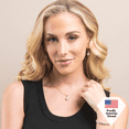thumbnail image 6 of Cate & Chloe Juliana 18k Yellow Gold Plated Halo Drop Earrings with Simulated Diamond for Women, 6 of 9