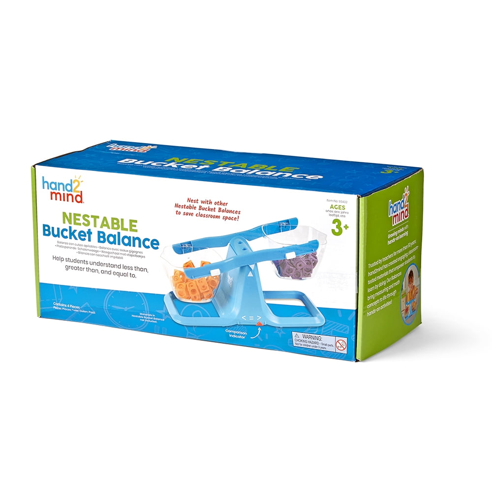 hand2mind Blue Nestable Pan Balance, Balance Scale for Classroom (Set of 1)