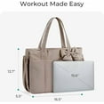 thumbnail image 3 of Crush Bow Tote Bag for Women - 2025 New Pink Tote Bags for Women, Lightweight Bag Smart Tote with 23L Large Capacity, Removable Bow Design for Work, Gym, Shopping & Travel, 3 of 9